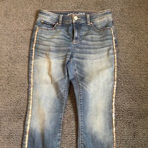 iNC skinny Jean with sequins down the sides size 8